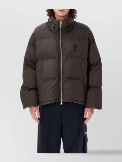 AMI ALEXANDRE MATTIUSSI ADJUSTABLE WAIST CORD PUFFER JACKET