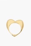 Ami Alexandre Mattiussi Alan Crocetti Heart-shaped Golden Effect Silver Ring
