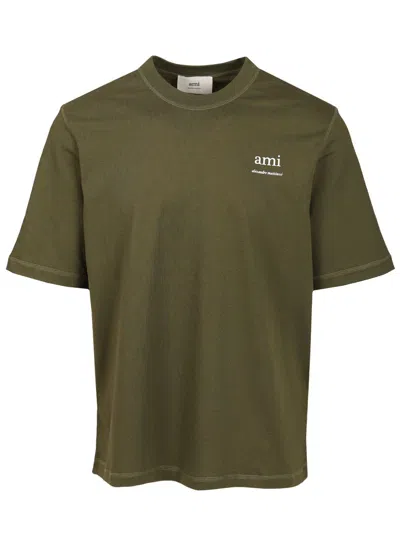 Ami Alexandre Mattiussi Alexandre Mattiussi In Cotton Jersey T-shirt Green
