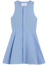 Ami Alexandre Mattiussi Sleeveless Flared Minidress In Blue