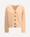 Ami Alexandre Mattiussi Ami Paris Women Ami De Coeur Cardigan With Logo In Pink