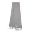 Ami Alexandre Mattiussi Alpaca-blend Ami De Coeur Scarf In Gray