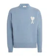 Ami Alexandre Mattiussi Alpaca-blend Ami De Coeur Sweater In Blue