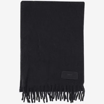 Ami Alexandre Mattiussi Alpaca Blend Scarf In Black