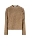 Ami Alexandre Mattiussi Ami Paris Ami Paris Alpaca Blend Crew Neck Sweater In Brown