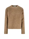 Ami Alexandre Mattiussi Ami Paris Ami Paris Alpaca Blend Crew Neck Sweater In Brown
