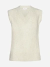 Ami Alexandre Mattiussi Alpaca-blend Vest In Ivory