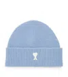Ami Alexandre Mattiussi Alpaca Logo Beanie In Blue