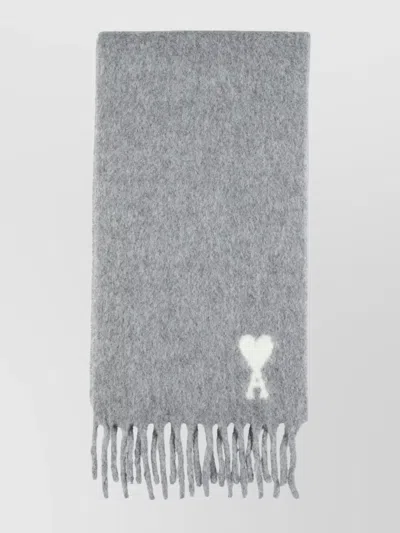 Ami Alexandre Mattiussi Alpaca Scarf Fringed Edges