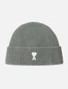 Ami Alexandre Mattiussi Alpaca Striped Ami De Coeur Beanie In Gray
