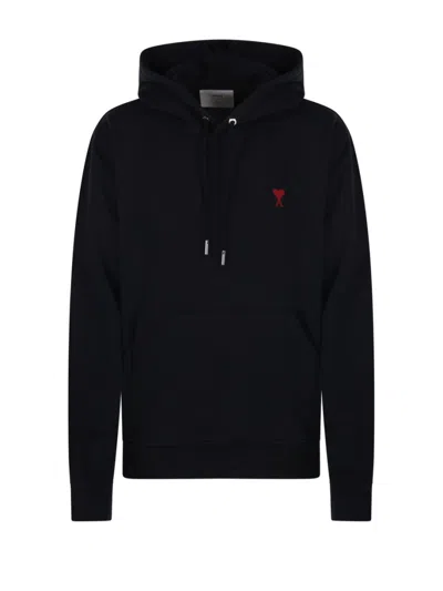 Ami Alexandre Mattiussi Ami Adc Hoodie Sweatshirt In Black
