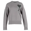 Ami Alexandre Mattiussi Ami Adc Intarsia Sweater In Grey Wool