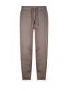 Ami Alexandre Mattiussi Ami Logo Embossed Drawstring Track Pants In Brown