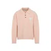 Ami Alexandre Mattiussi Ami Paris Powder Pink Ami De Coeur Polo Sweater Men In Pink