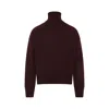 Ami Alexandre Mattiussi Ami Paris Tyrian Purple Wool Blend Oversize Sweater In Burgundy