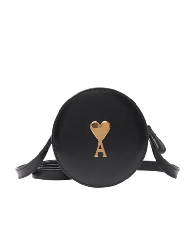 Ami Alexandre Mattiussi Ami Alexandre Matiussi Logo Plaque Crossbody Bag In Black