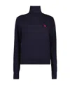 Ami Alexandre Mattiussi Ami Ami De Coeur High Neck Knitted Jumper In Blue