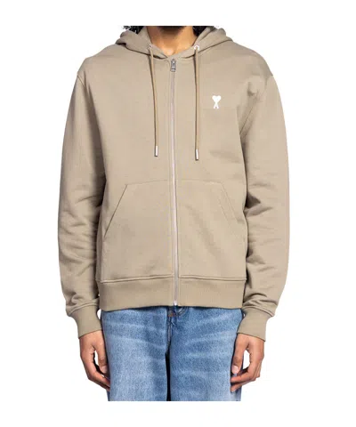 Ami Alexandre Mattiussi Ami Ami De Coeur Hoodie In Nude
