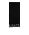 Ami Alexandre Mattiussi Ami Ami De Coeur Knitted Scarf In Black