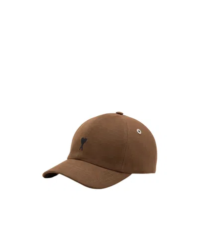 Ami Alexandre Mattiussi Ami Ami De Coeur Logo Baseball Cap In Brown