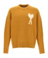 Ami Alexandre Mattiussi Ami Ami De Coeur Logo Intarsia-knit Jumper In Orange