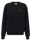 Ami Alexandre Mattiussi Ami Paris Cotton Crew-neck Sweatshirt In Black
