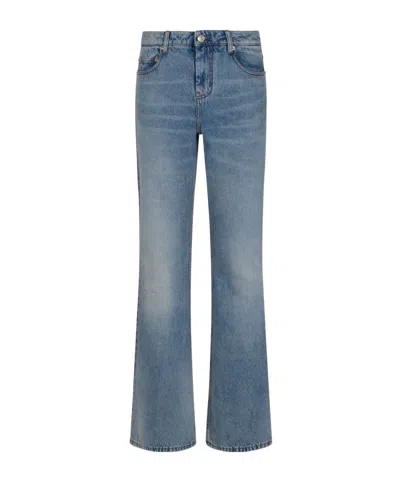 Ami Alexandre Mattiussi Ami Ami Paris Logo Patch Jeans In Blue