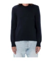 Ami Alexandre Mattiussi Ami Ami Paris Sailor Crewneck Jumper In Black