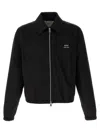 Ami Alexandre Mattiussi Ami Sleek Black Jacket With Versatile Two-way Zip