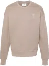 Ami Alexandre Mattiussi Ami Beige Casual Sweatshirt In Neutral
