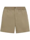 Ami Alexandre Mattiussi Khaki Cotton Elasticated Waist Shorts