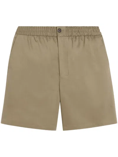 Ami Alexandre Mattiussi Ami Beige Laurel Shorts With Pockets