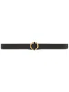 Ami Alexandre Mattiussi Ami Round Buckle Belt 30 Mm Black In Black