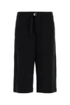 Ami Alexandre Mattiussi Ami Paris Loose Elasticated Large Bermuda In Black