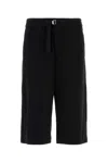 Ami Alexandre Mattiussi Ami Paris Loose Elasticated Large Bermuda In Black