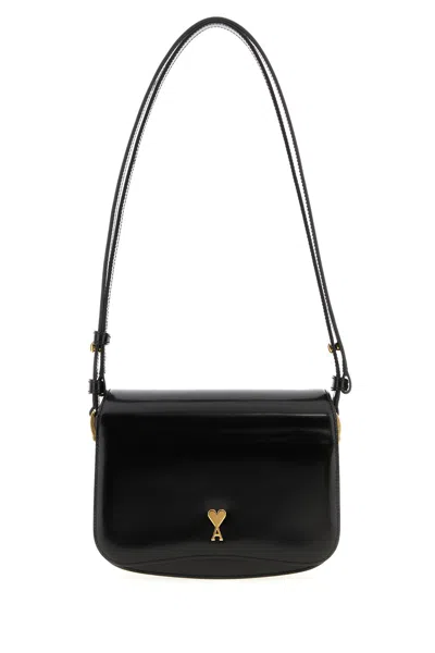 Ami Alexandre Mattiussi Black Leather Paris Paris Crossbody Bag
