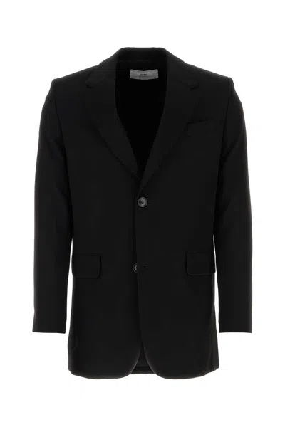 AMI ALEXANDRE MATTIUSSI AMI BLACK WOOL BLAZER
