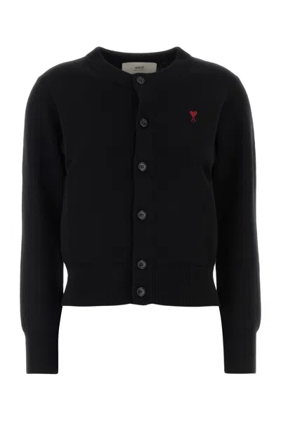 Ami Alexandre Mattiussi Ami Paris Black Wool Cardigan
