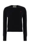 Ami Alexandre Mattiussi Midnight Blue Wool Sweater In Black