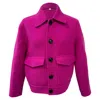 Ami Alexandre Mattiussi Ami Boxy Fit Double Face Coat In Pink Wool In Pink