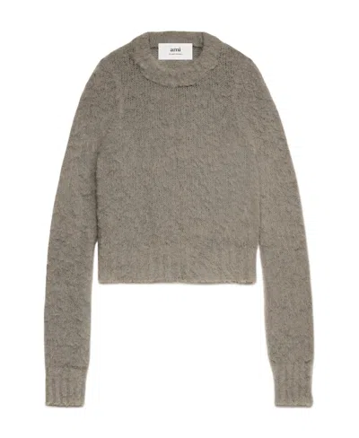 AMI ALEXANDRE MATTIUSSI AMI BRUSHED CREWNECK KNITTED JUMPER