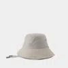 AMI ALEXANDRE MATTIUSSI AMI BUCKET HAT - AMI PARIS - SYNTHETIC - CHALK