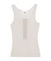 Ami Alexandre Mattiussi Button-front Cotton-rib Tank Top In White