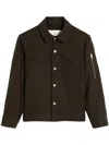 Ami Alexandre Mattiussi New Wool Button-down Coat Shirt In Black