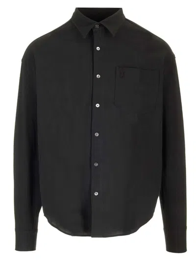 Ami Alexandre Mattiussi Ami Buttoned Collared Shirt In Black
