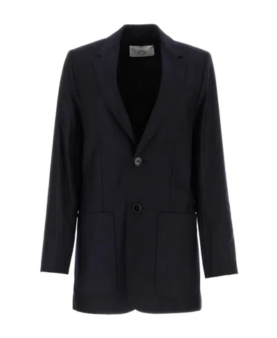 AMI ALEXANDRE MATTIUSSI AMI BUTTONED TAILORED BLAZER