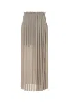 Ami Alexandre Mattiussi Ami Cappuccino Polyester Skirt In Gray