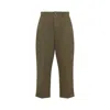 Ami Alexandre Mattiussi Oversized Carrot Trousers Cuffed Hem In Green