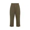 Ami Alexandre Mattiussi Oversized Carrot Trousers Cuffed Hem In Green