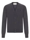 Ami Alexandre Mattiussi Ami Cashmere V-neck Cardigan In Gray